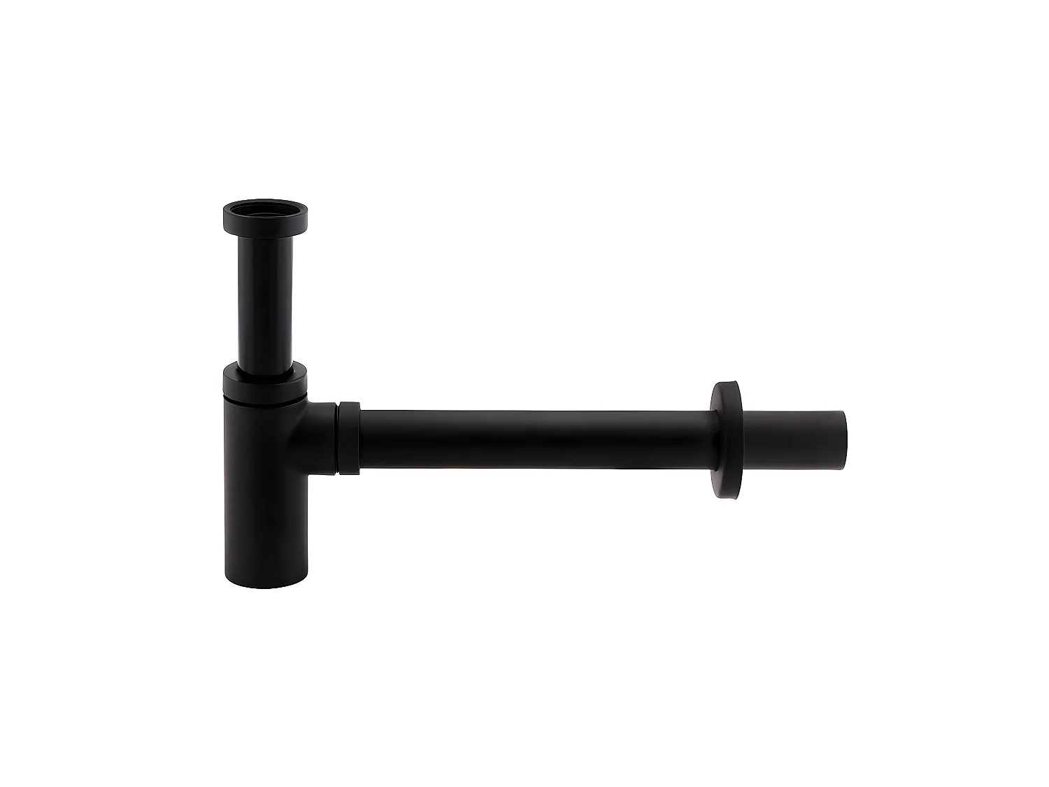 Sifone per lavabo moderno finitura nero opaco