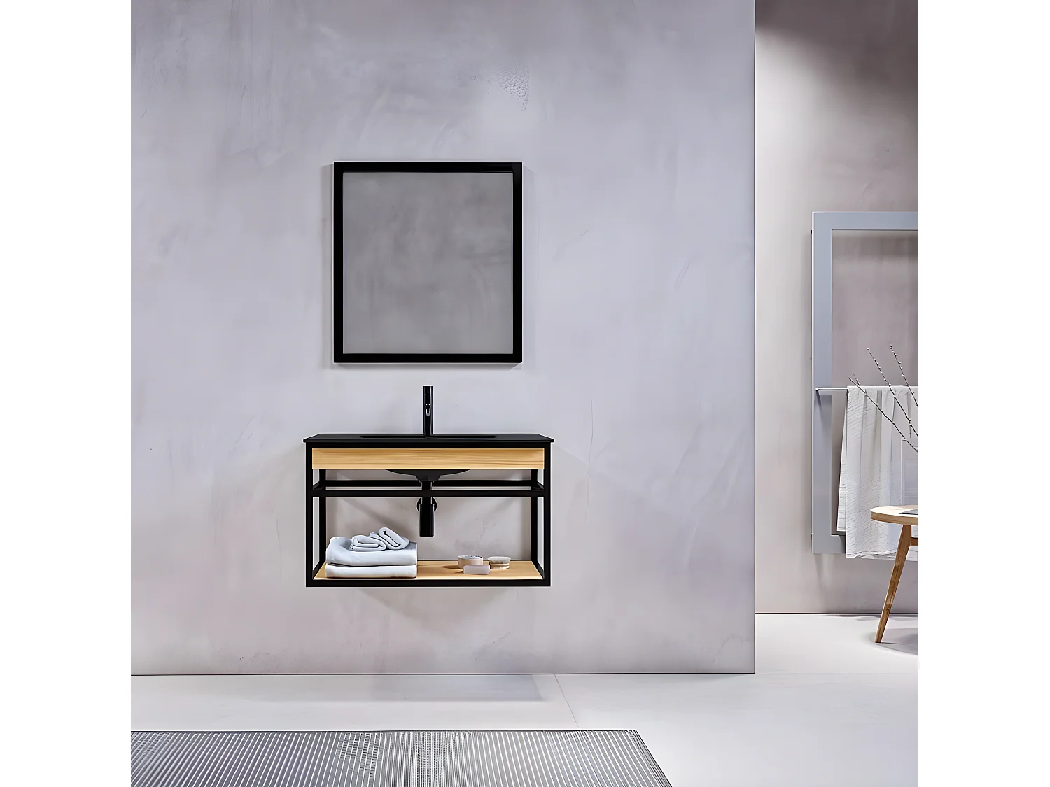 Designer-Siphon in mattschwarz