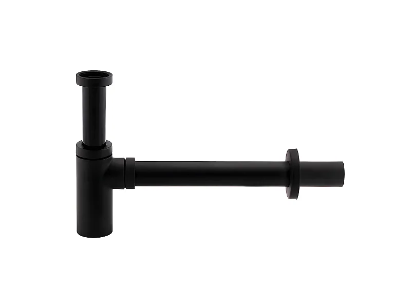Siphon lavabo design finition noir mat
