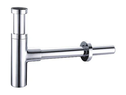 Siphon lavabo design en laiton chromé