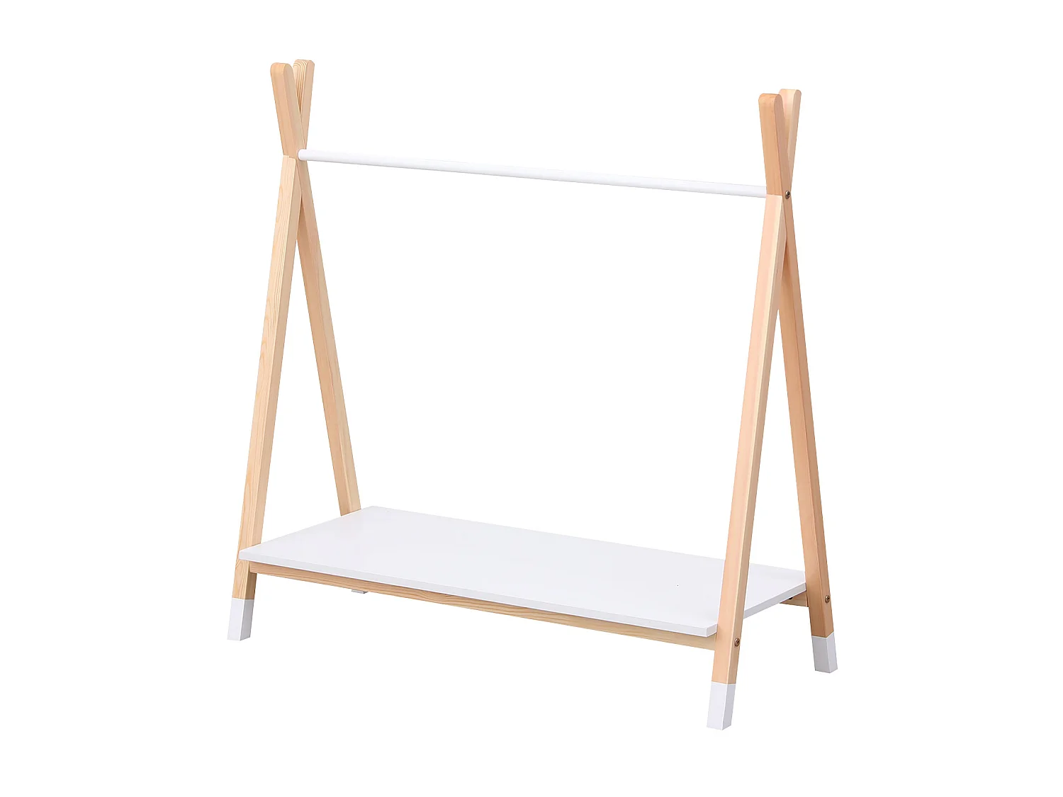 Hout en witte kast LOU