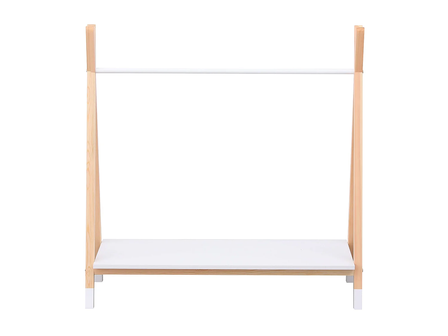 Hout en witte kast LOU