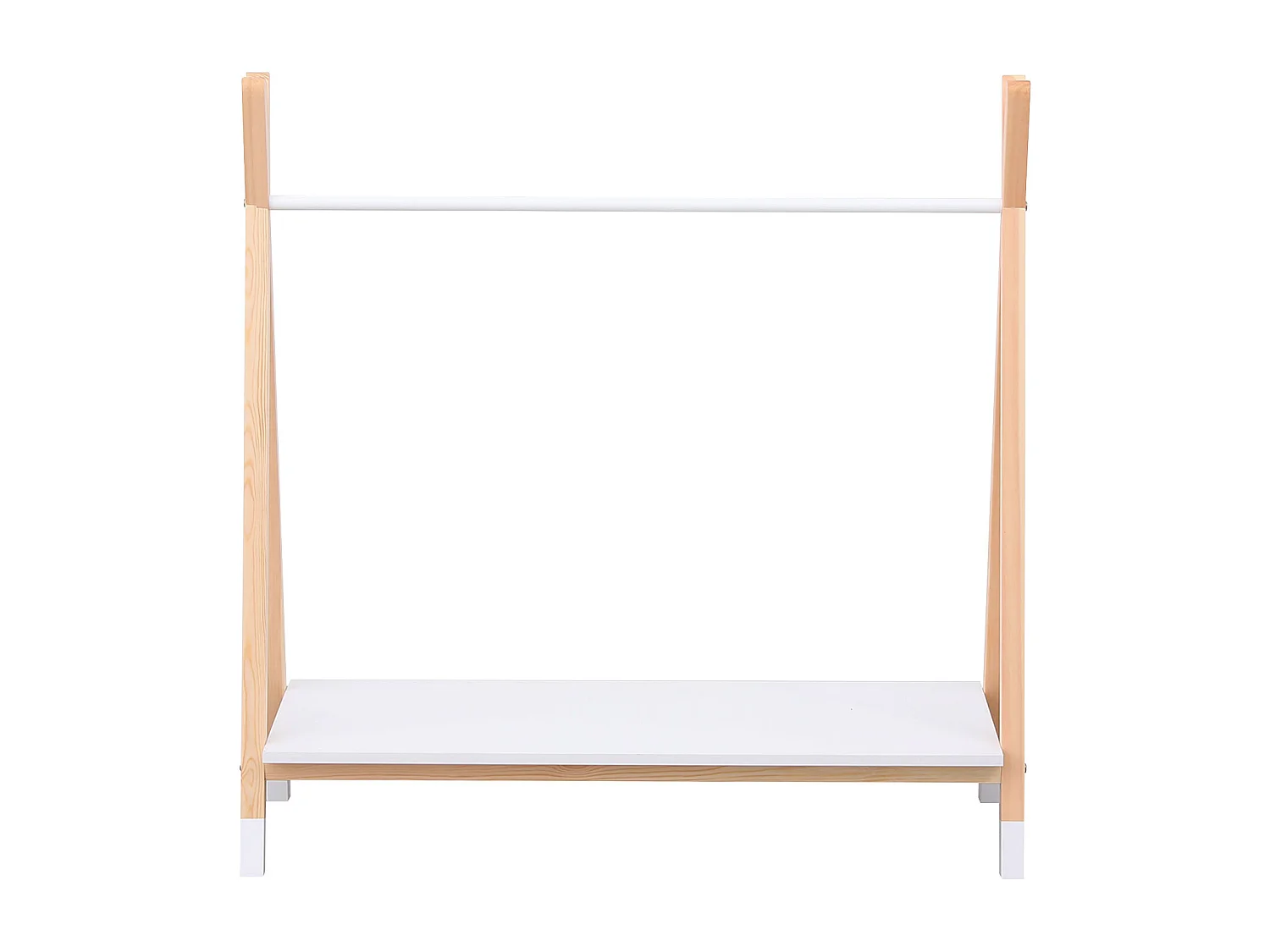 Perchero LOU de madera en color blanco para niños