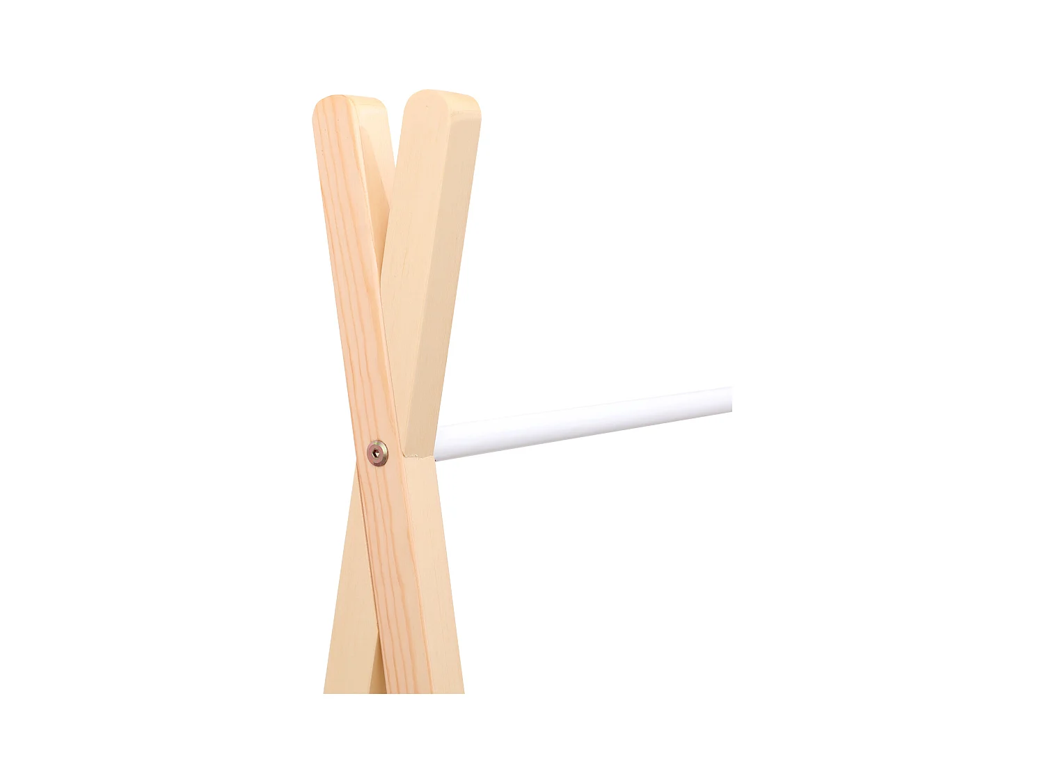 Roupeiro infantil de madeira e branco com gaveta LOU