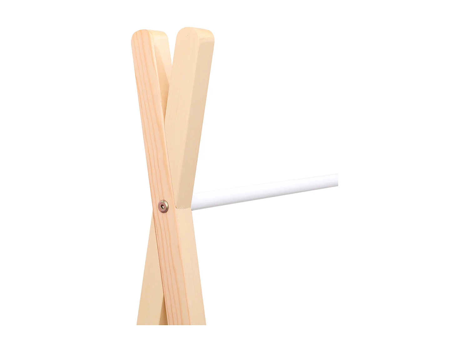 Houten en witte kinderkledingkast met lade LOU