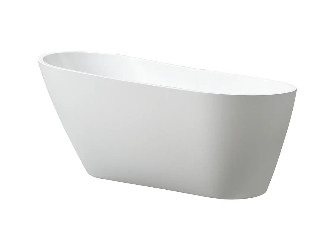 Baignoire îlot design ovale OPRAH blanche 140 cm