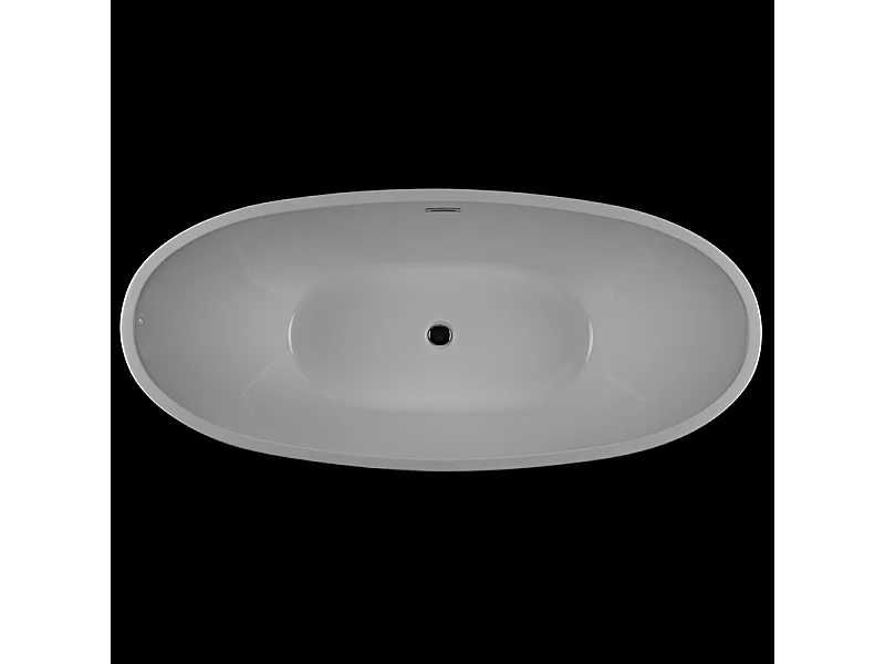 Baignoire îlot design ovale BRIGHTON blanche 157 cm