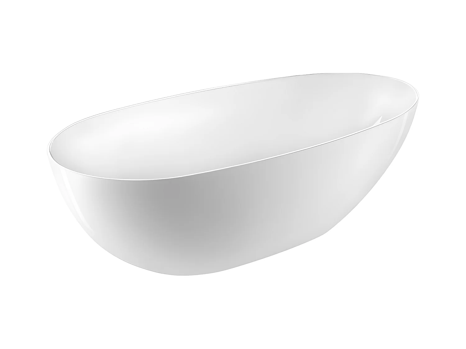 Baignoire îlot design ovale FLORIDA blanche 180 cm Mat