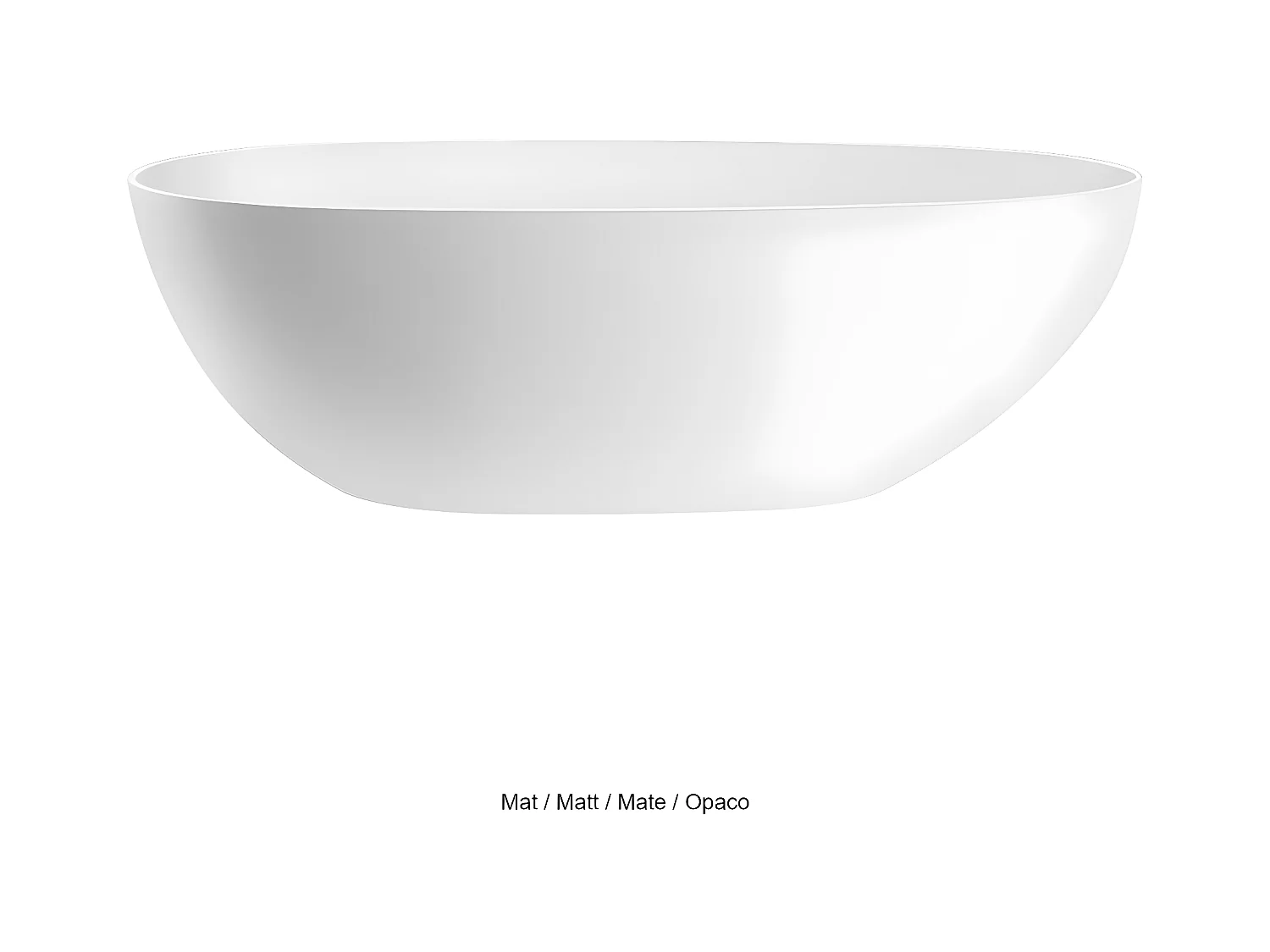 Baignoire îlot design ovale FLORIDA blanche 180 cm Mat