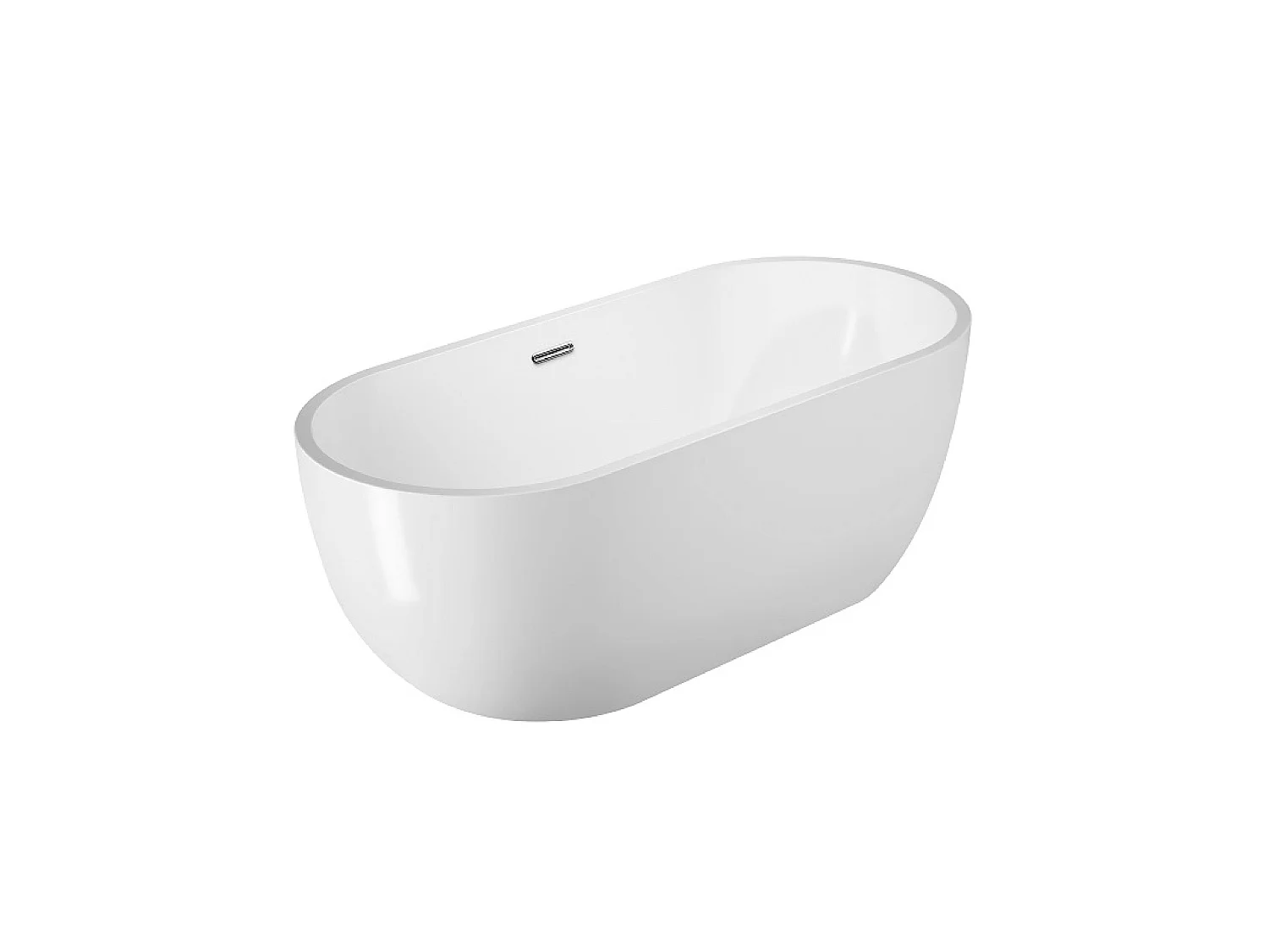 Baignoire îlot design ovale BOSTON blanche 166 cm