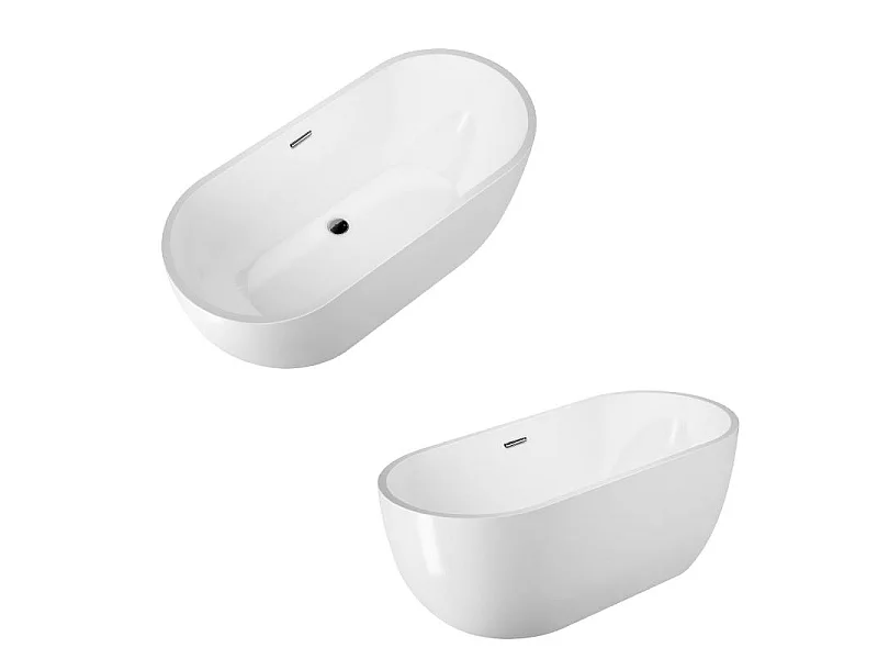 Baignoire îlot design ovale BOSTON blanche 166 cm