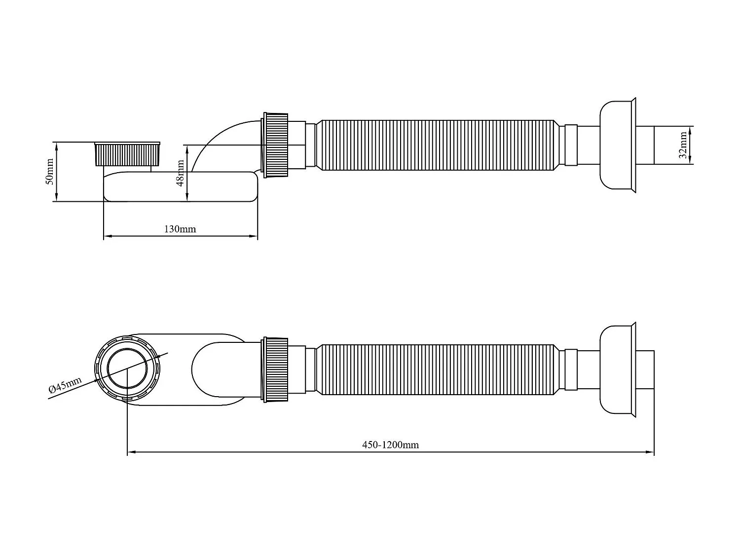 Freistehende Badewanne BOSTON 156 cm