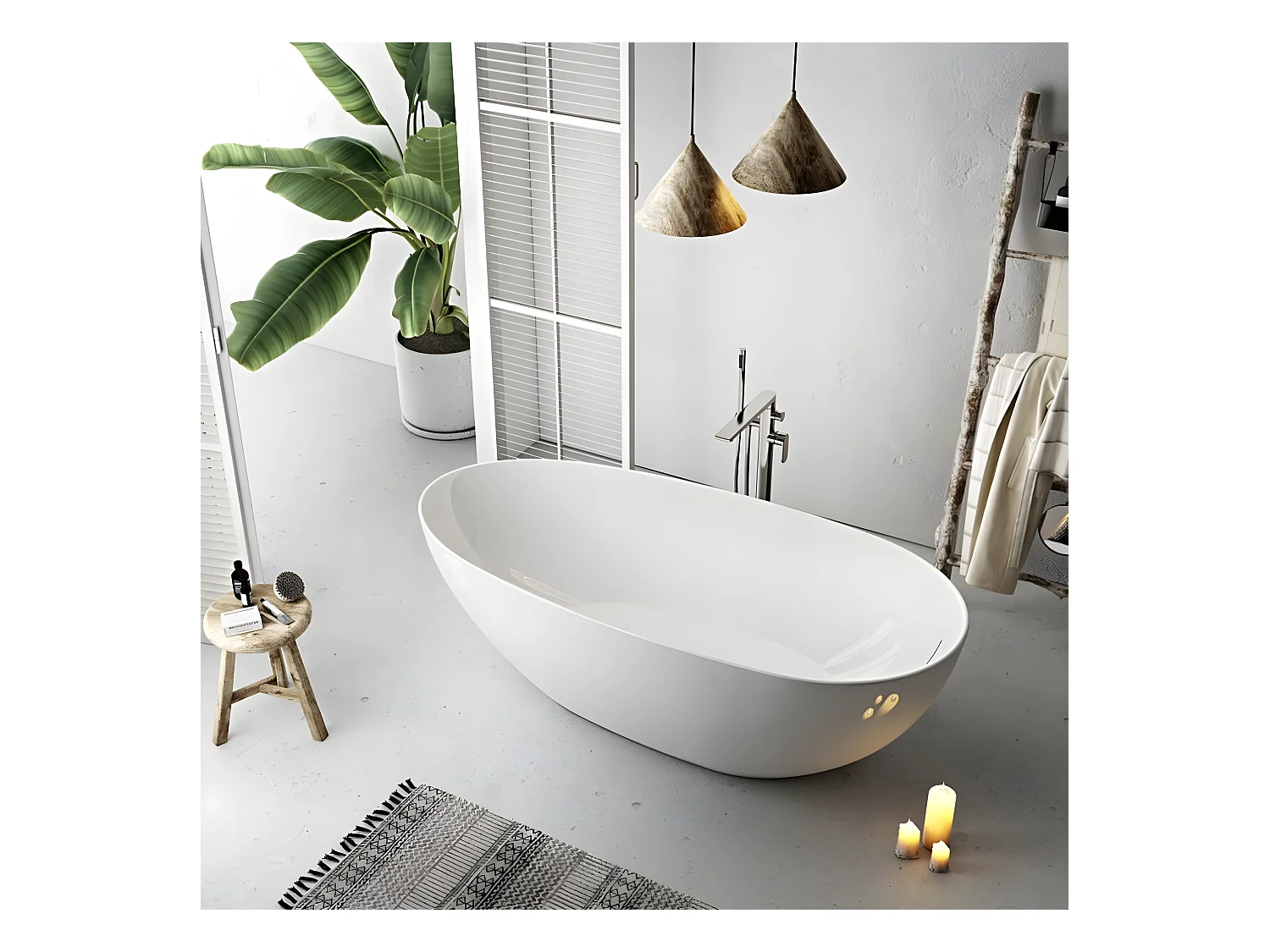 Bañera exenta FLORIDA  180 cm