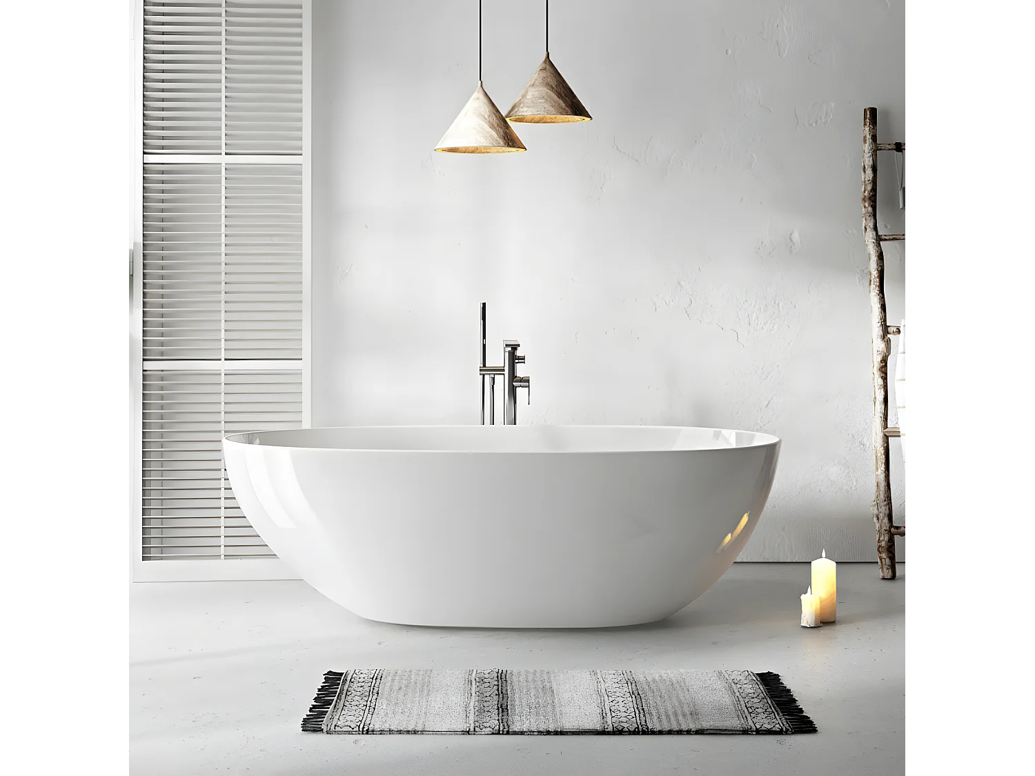 Freistehende Badewanne FLORIDA 180 cm