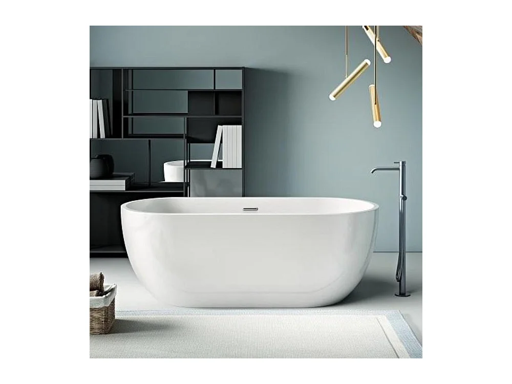 Baignoire îlot design ovale BOSTON blanche 142 cm