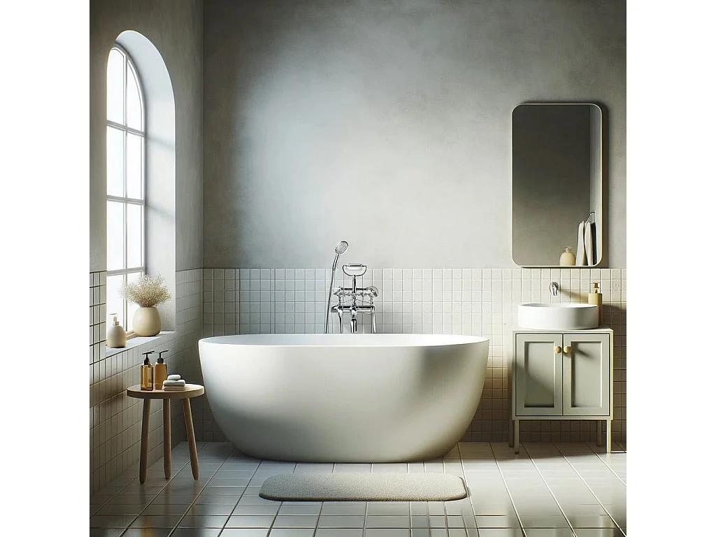 Vasca freestanding ovale BOSTON Bianca 142 cm
