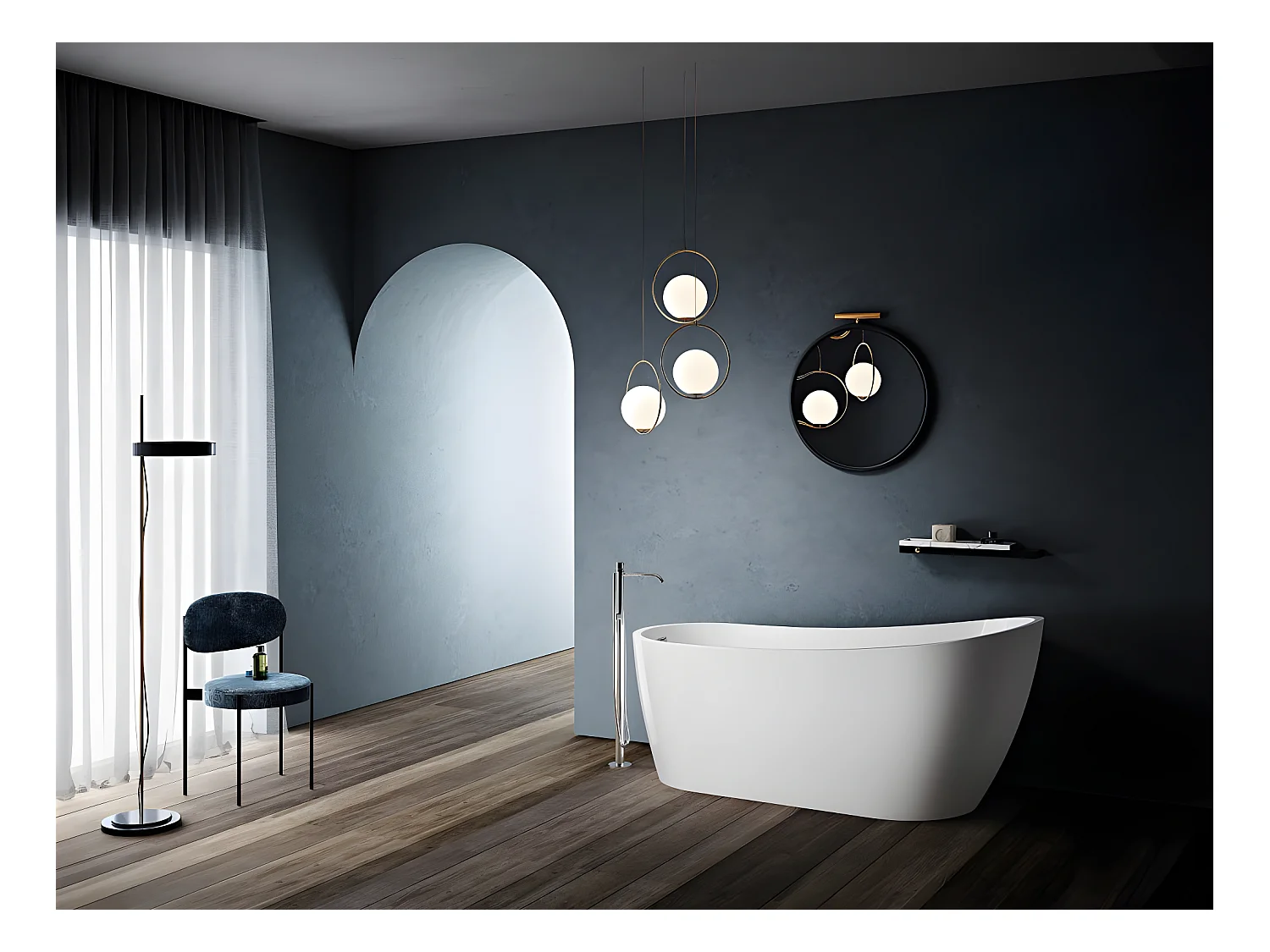 Freistehende Badewanne SUTTON 152 cm