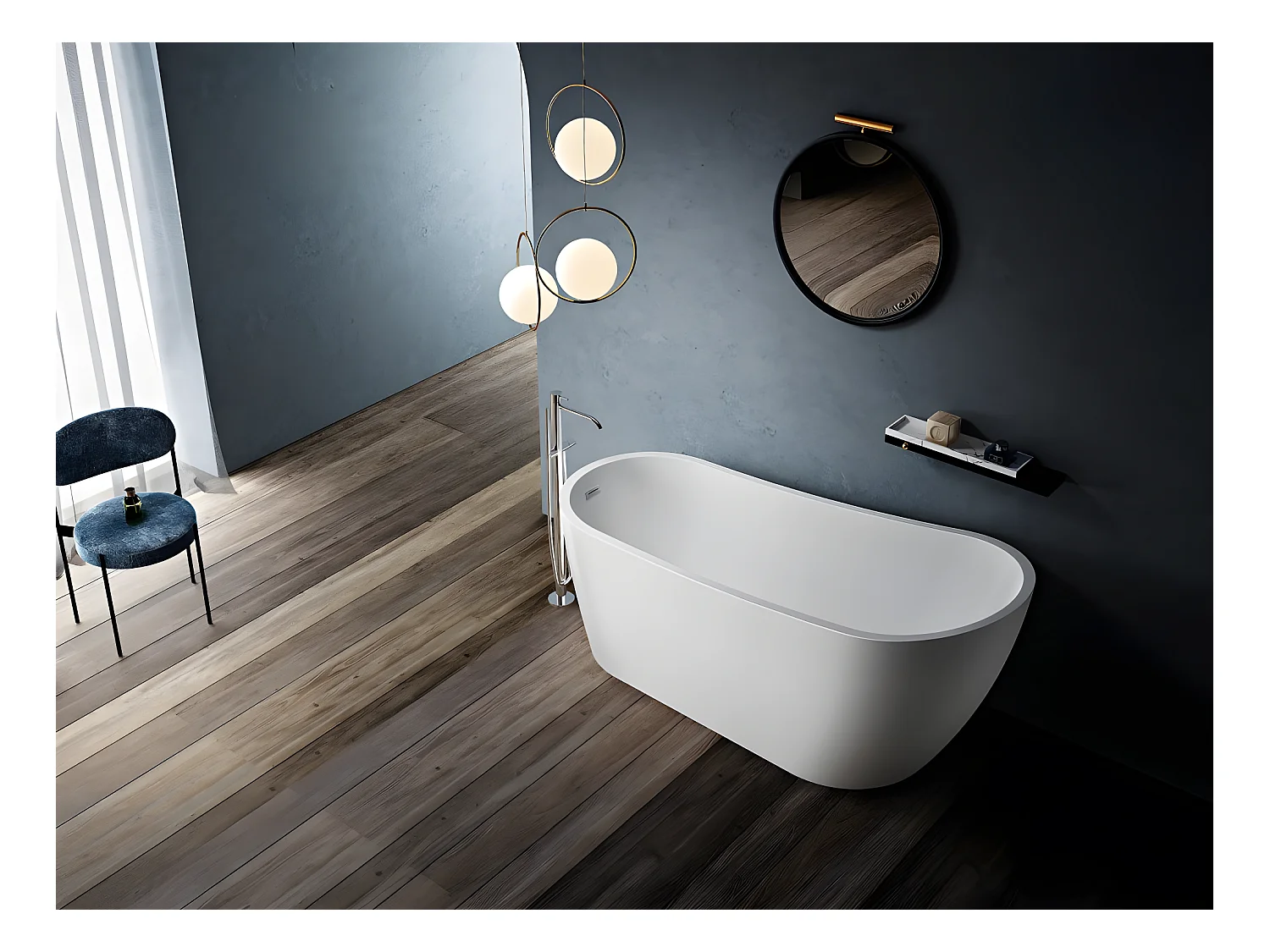 Freistehende Badewanne SUTTON 152 cm