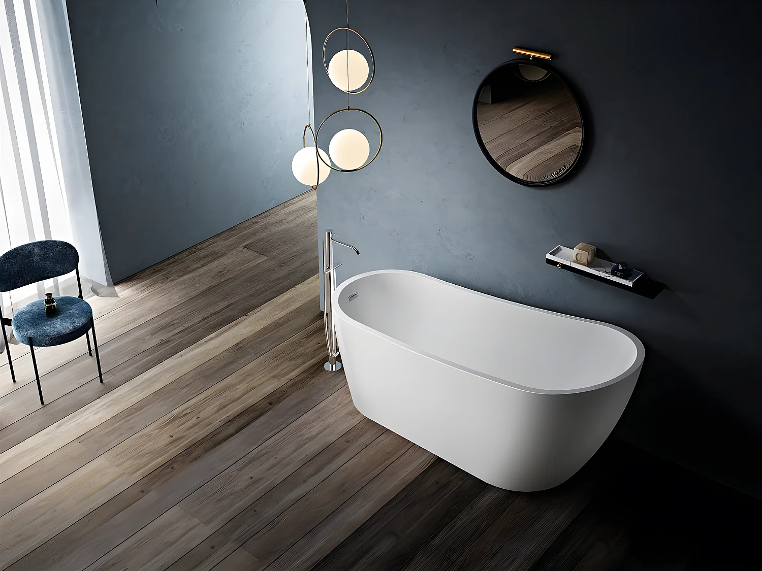 Freistehende Badewanne SUTTON 152 cm