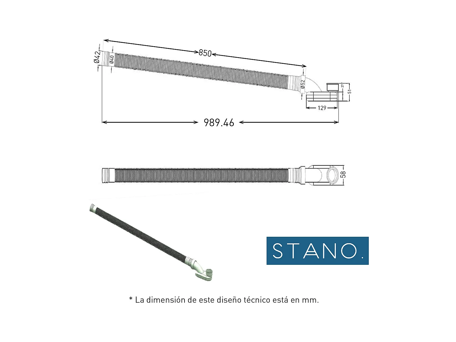 Bañera exenta DENVER  170 cm