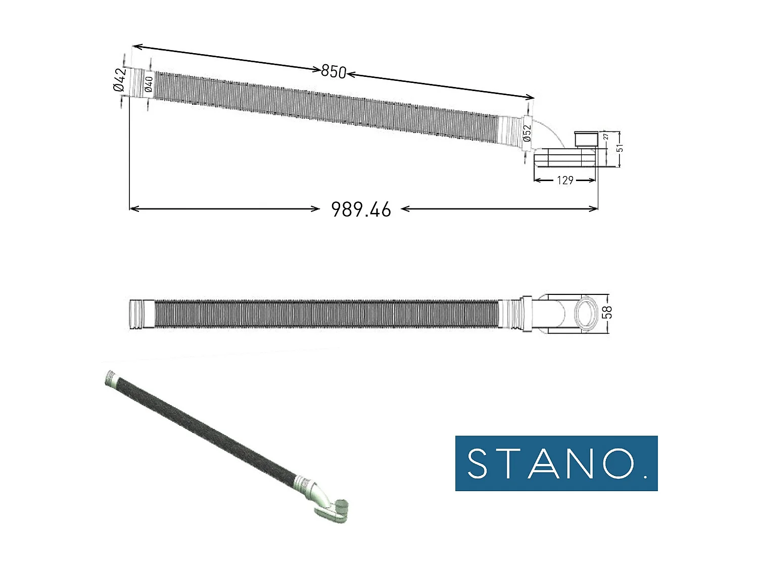 Bañera exenta FINDLAY Anti-Slide  149 cm