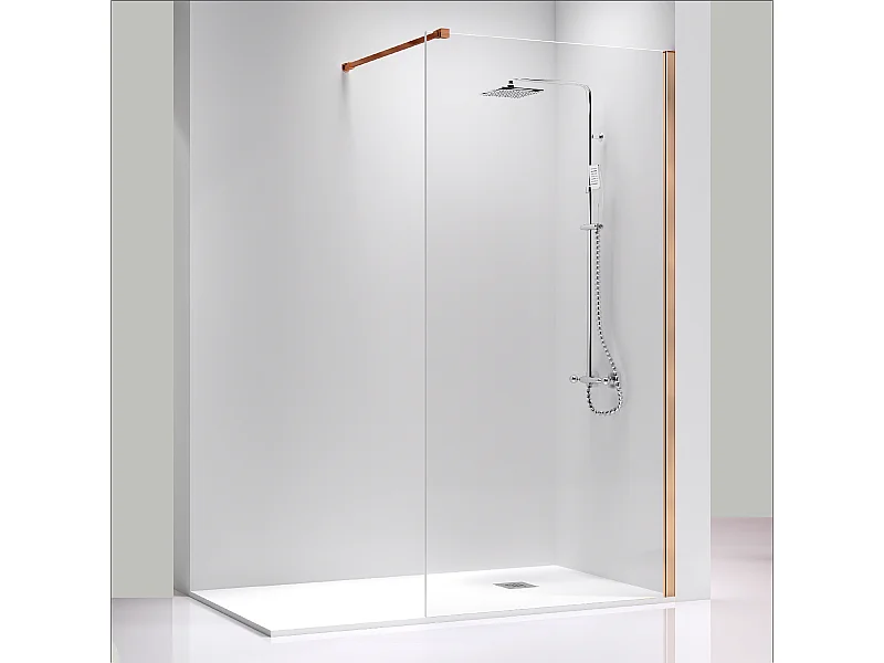 Panel fijo de ducha 90 cm FRESH Oro rosa