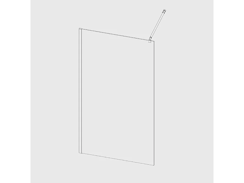 Parete doccia fissa FRESH con profilo ROSA DORATO 90 cm