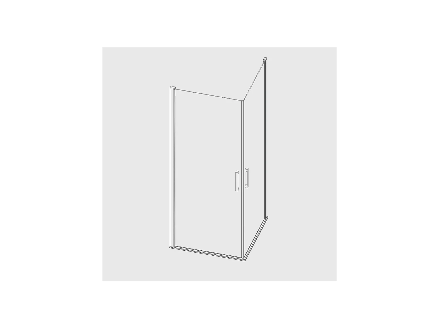 Angular de ducha 2 Puertas Abatibles 65 cm y 80 cm NARDI perfil negro mate