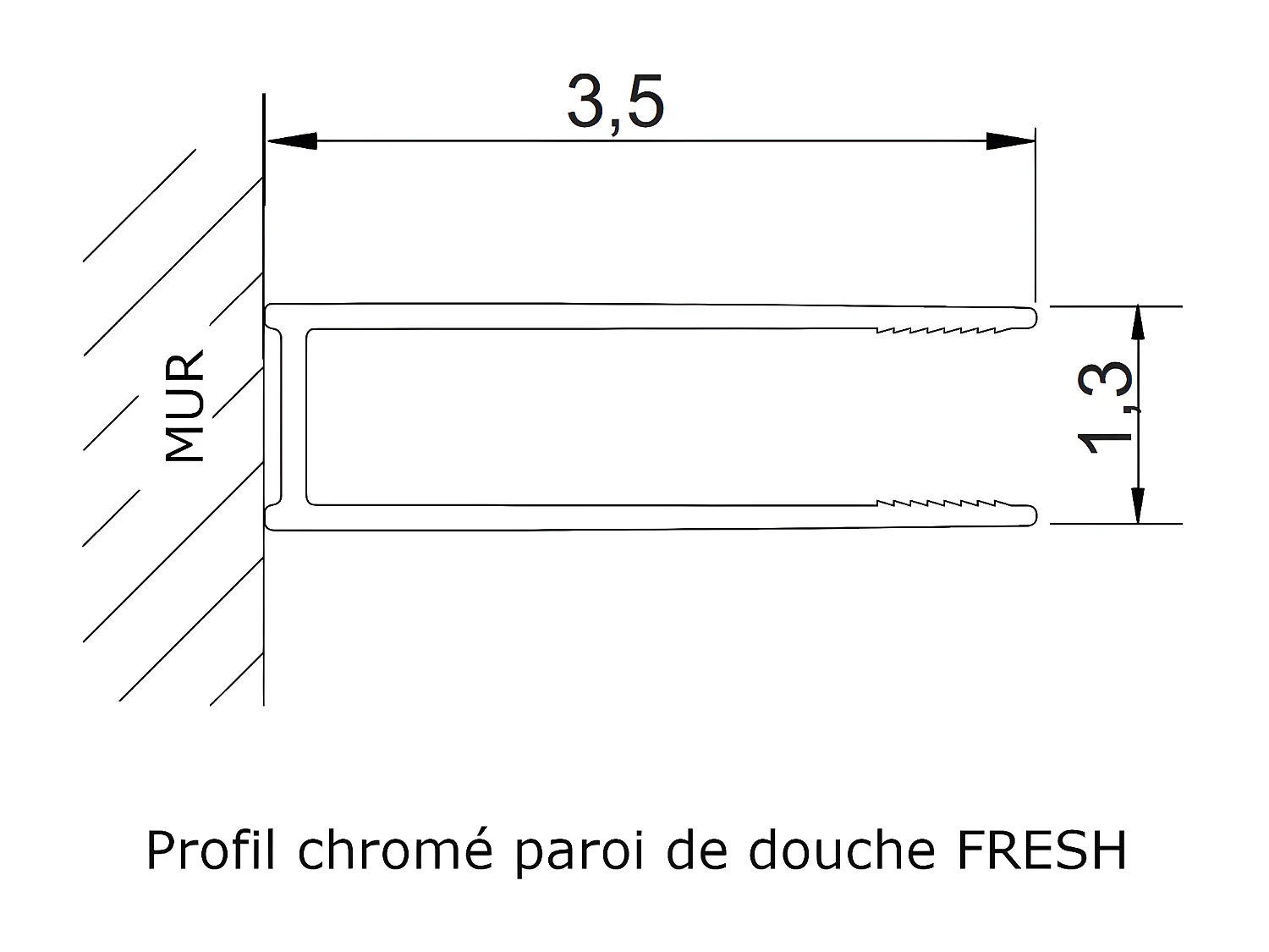 Parete doccia fissa FRESH 120 cm