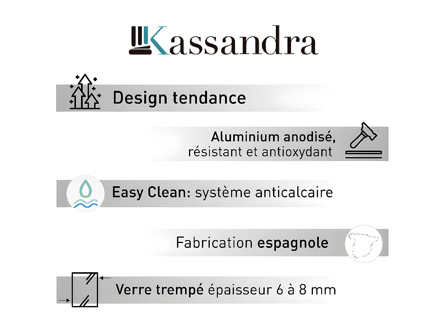 Parete doccia fissa FRESH 120 cm