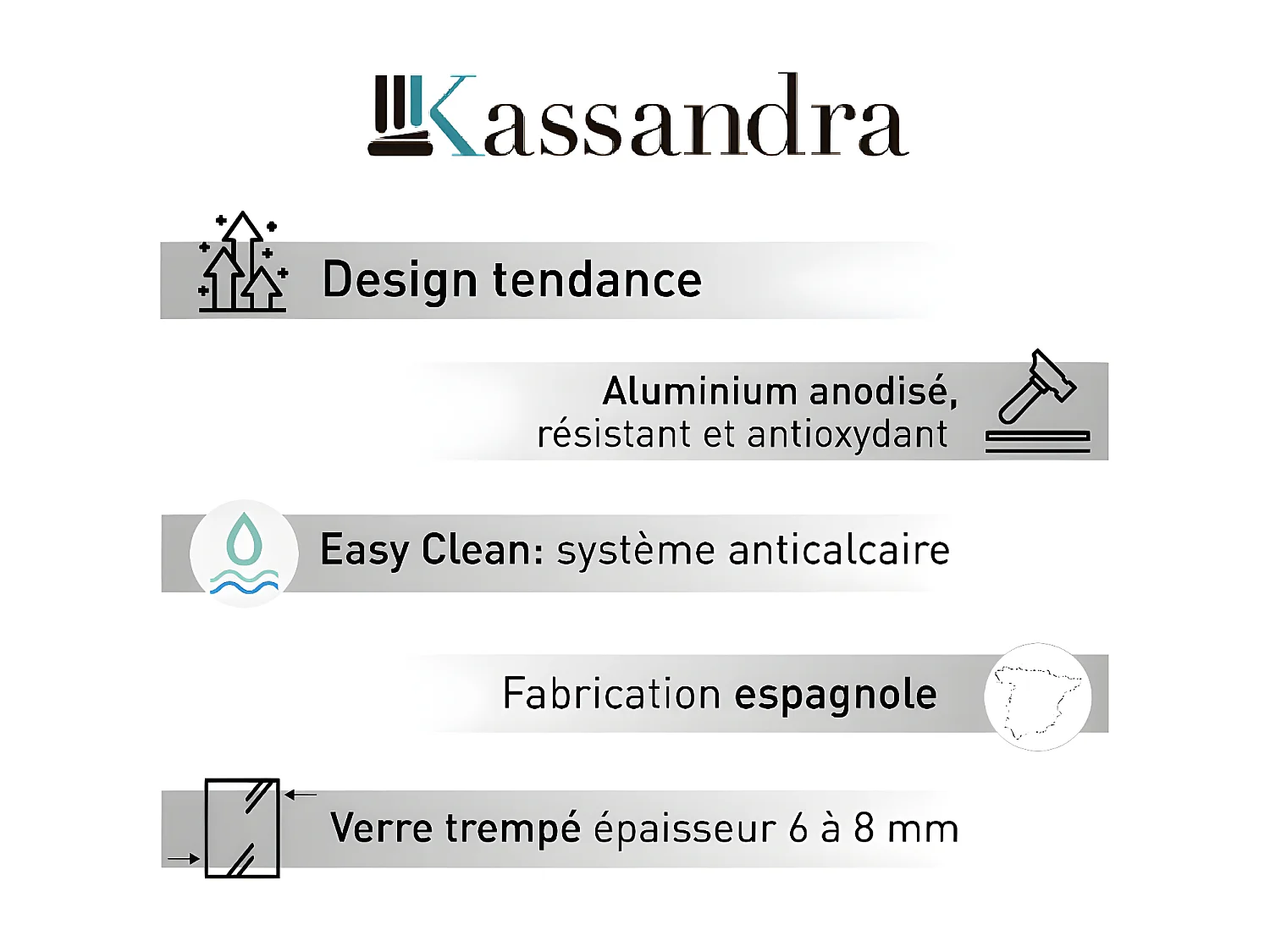 Parete doccia fissa FRESH 110 cm