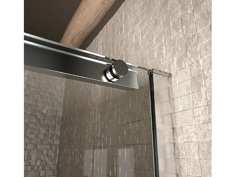 Porta doccia fissa + porta scorrevole LUNA 150 cm
