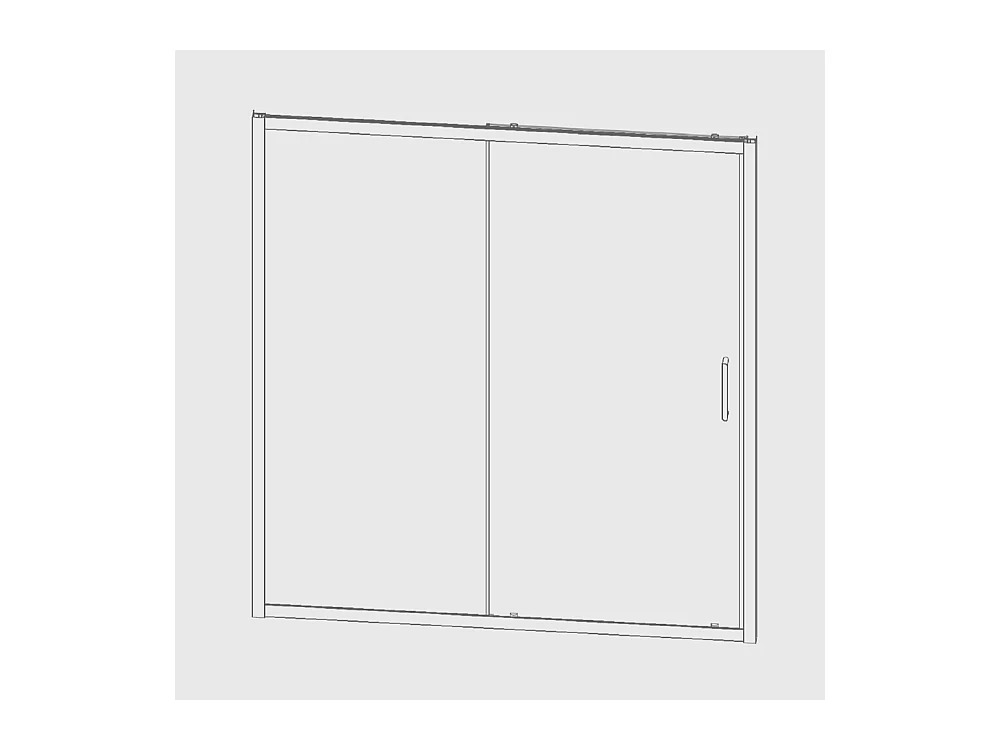 Frontal de ducha + Puerta Corredera 125 cm BELLA Sin lateral