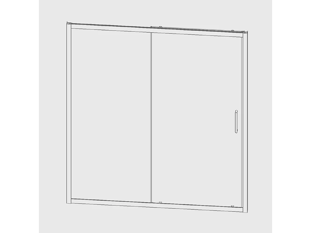 Frontal de ducha + Puerta Corredera 125 cm BELLA Sin lateral