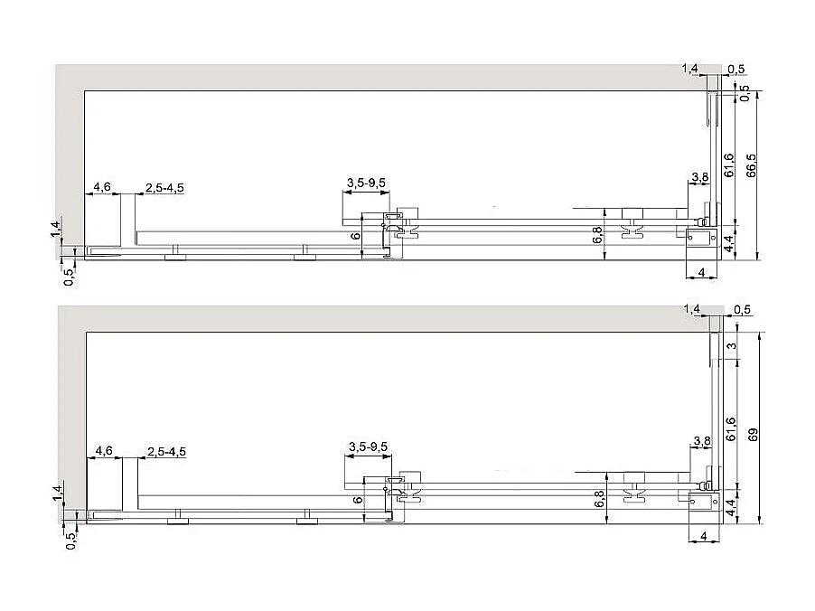 Paroi de douche fixe + Porte coulissante LUNA verre sérigraphié 130 cm  Sans paroi latérale