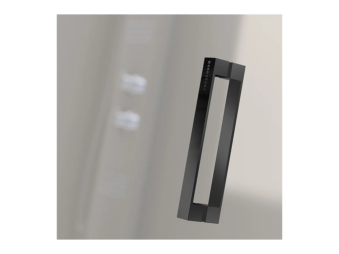 Paroi de douche 2 verres fixes + 2 portes coulissantes GLASÉ profil noir mat 145 cm