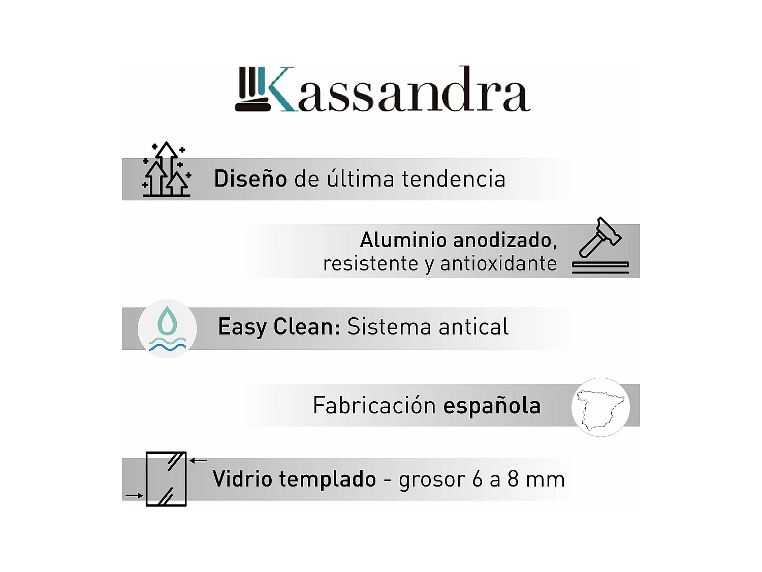 Frontal de ducha + Puerta Corredera 120 cm LUNA