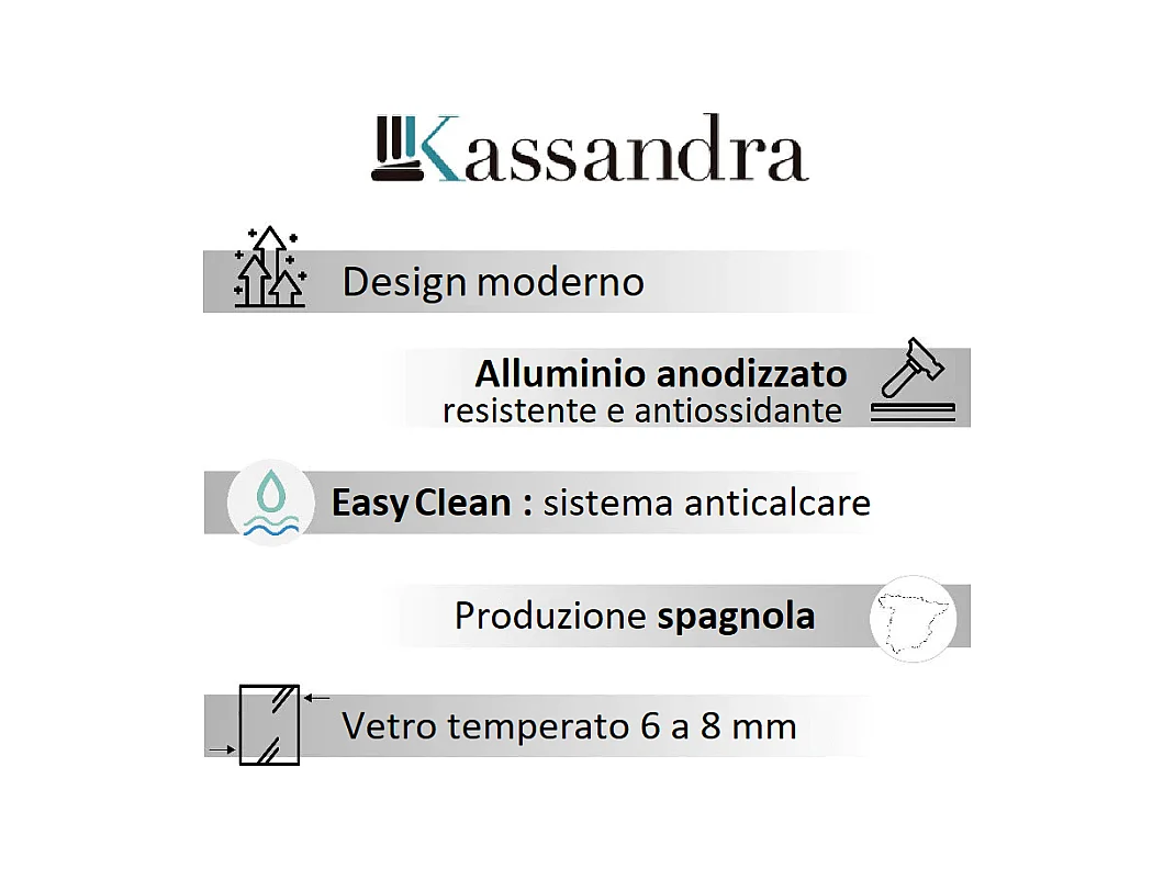 Frontal de ducha + Puerta Corredera 115 cm LUNA Negro