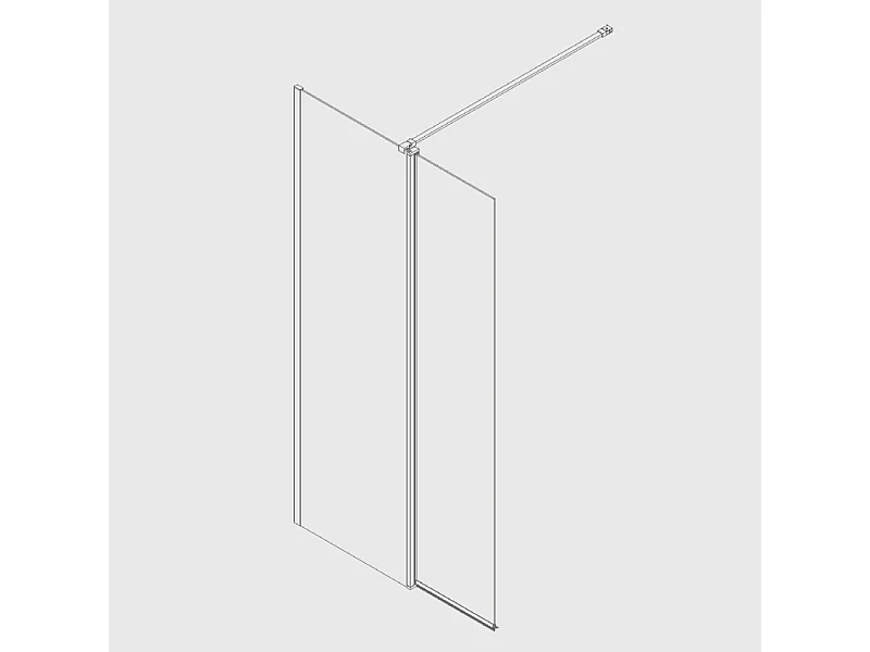 Parete doccia fissa+ porta girevole GIRO 115 cm