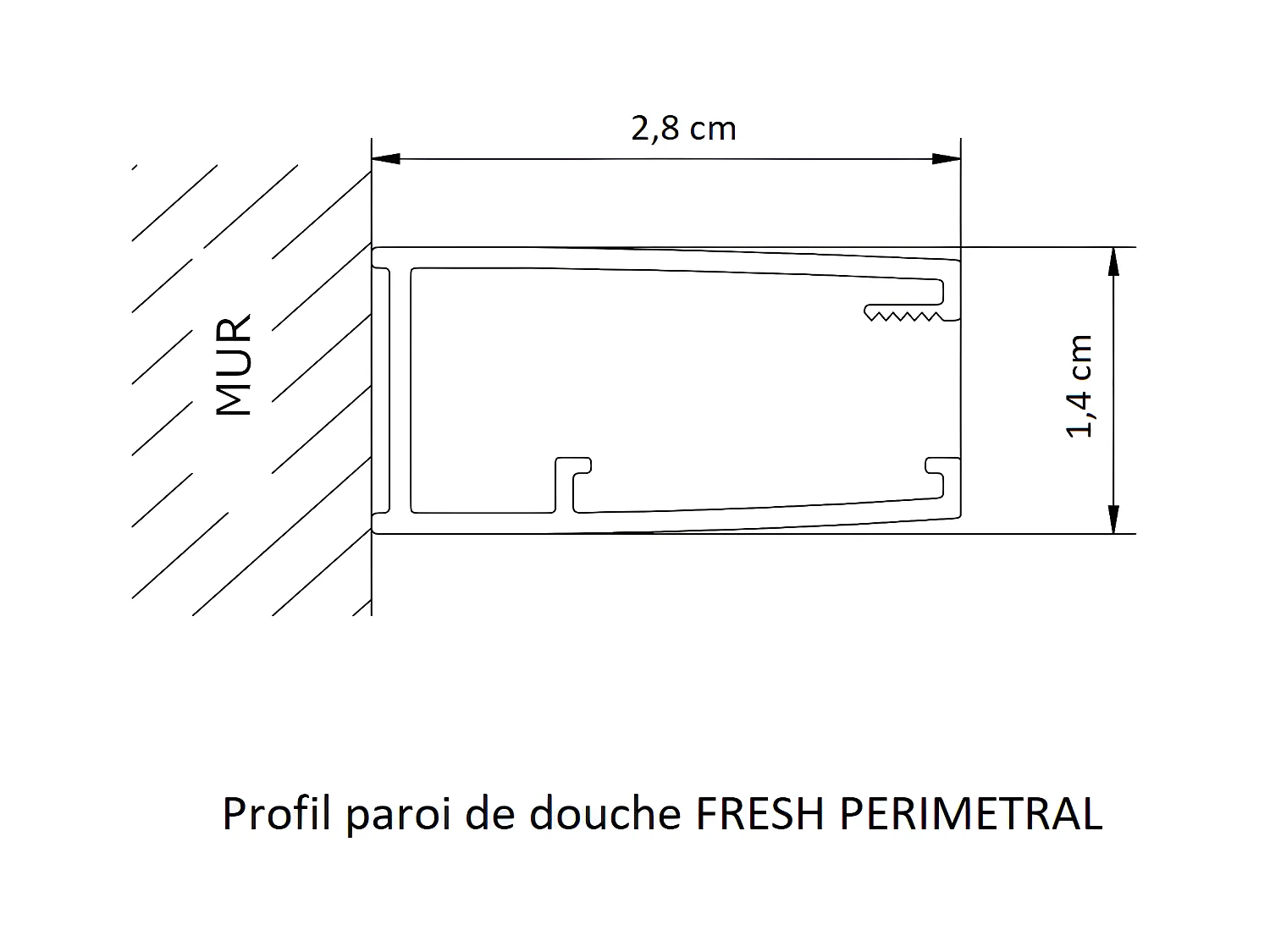 Parete doccia fissa FRESH PERIMETRAL 90 cm