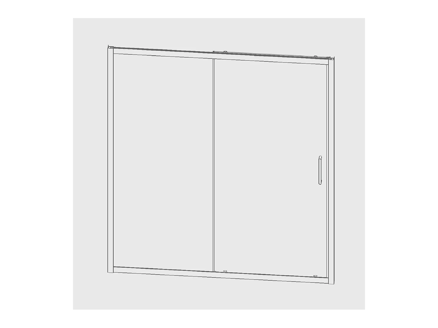 Frontal de ducha + Puerta Corredera 145 cm BELLA Lateral fijo: 77 - 79 cm