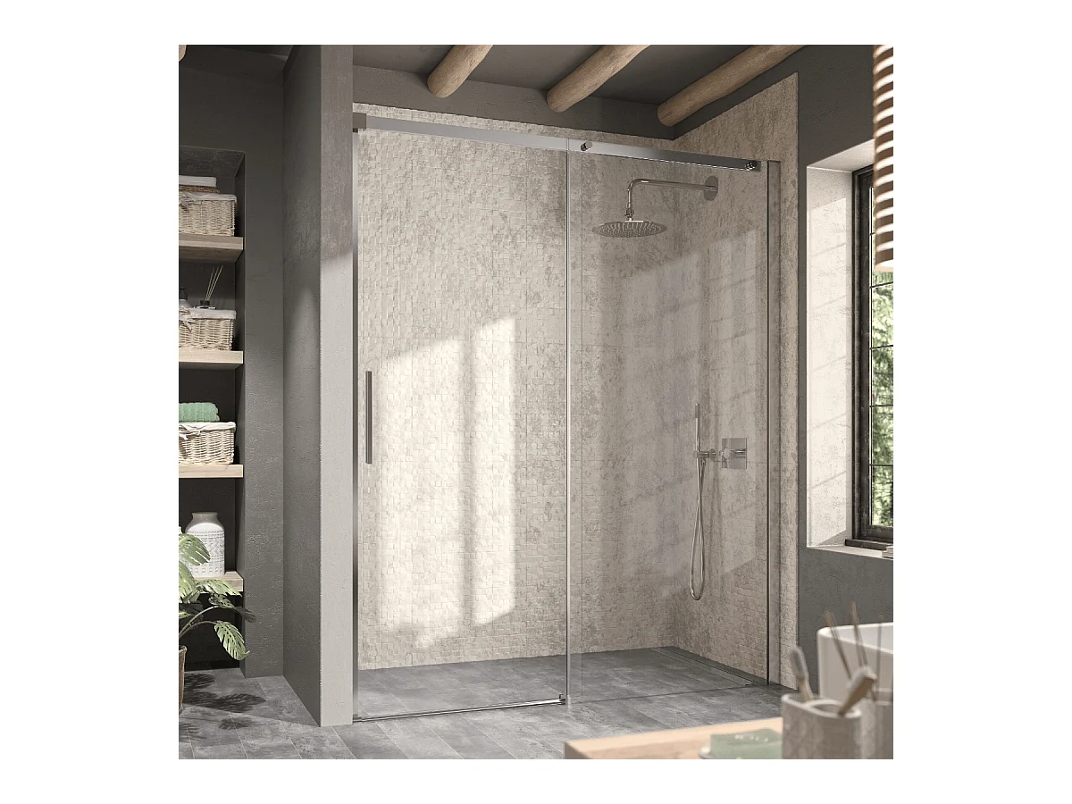 Frontal de ducha + Puerta Corredera 115 cm LUNA