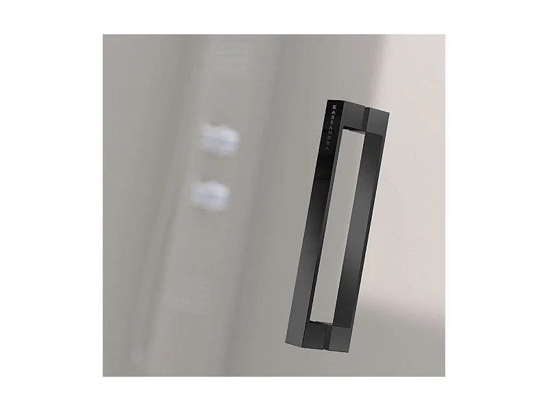 Frontal de ducha + Puerta Corredera 165 cm GLASÉ perfil Negro mate Sin pared lateral