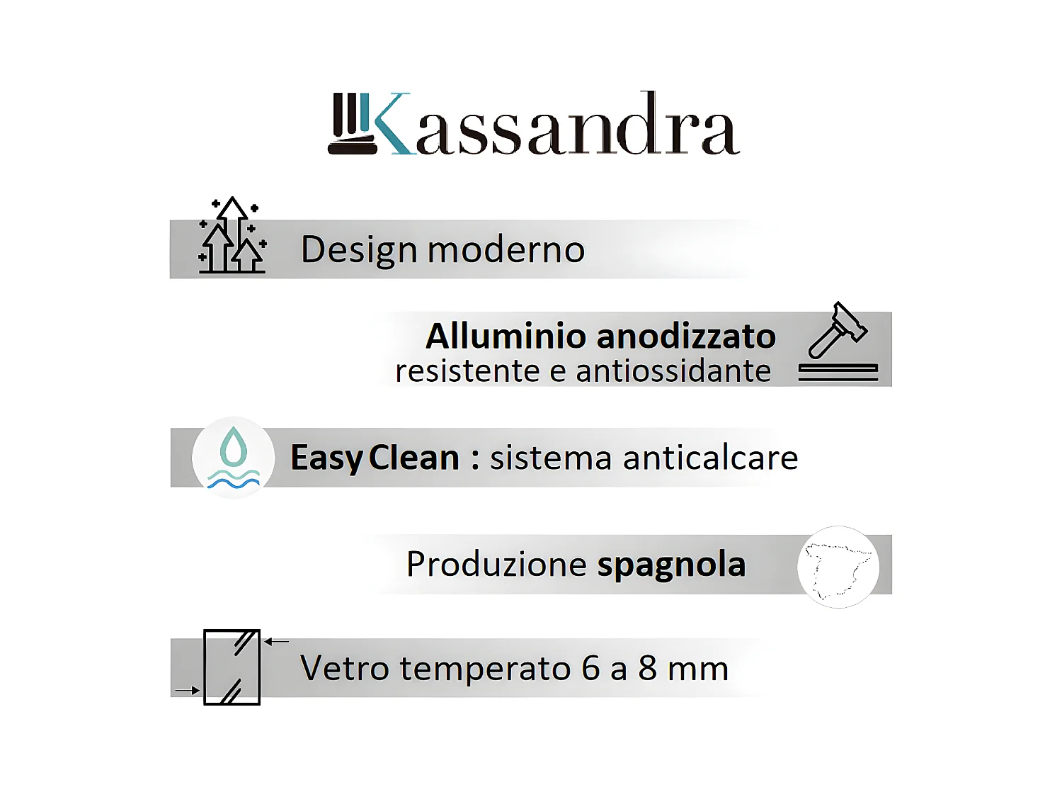 Parete doccia fissa FRESH PERIMETRAL 80 cm