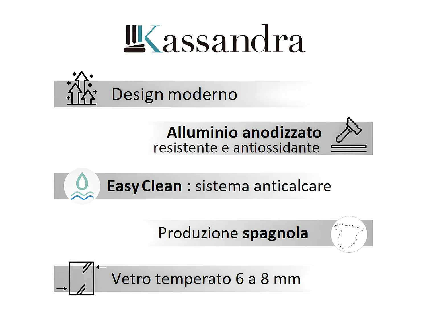 Parete doccia fissa FRESH PERIMETRAL 80 cm