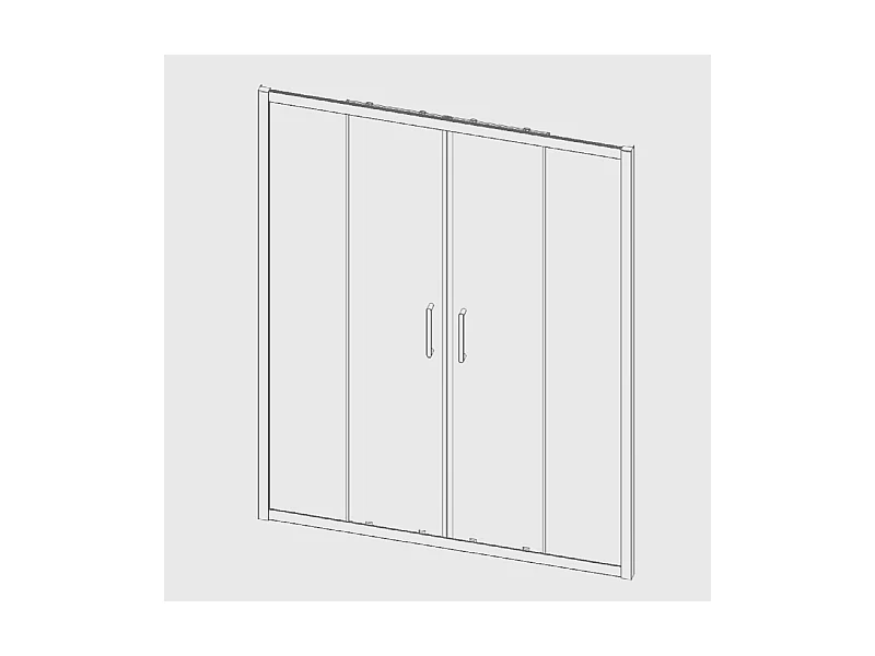 Frontal de ducha 2 Fijos  + 2 Puertas Correderas 170 cm 170 cm  BELLA