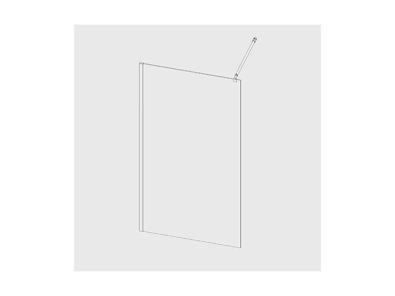 Panel fijo de ducha 90 cm FRESH Cristal serigrafiado