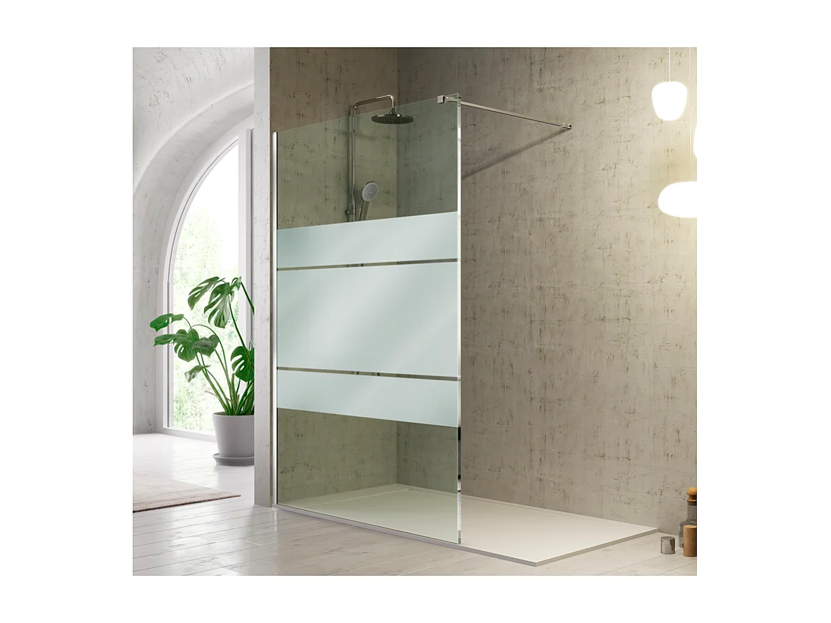 Parete doccia walk-in FRESH vetro serigrafato 90 cm