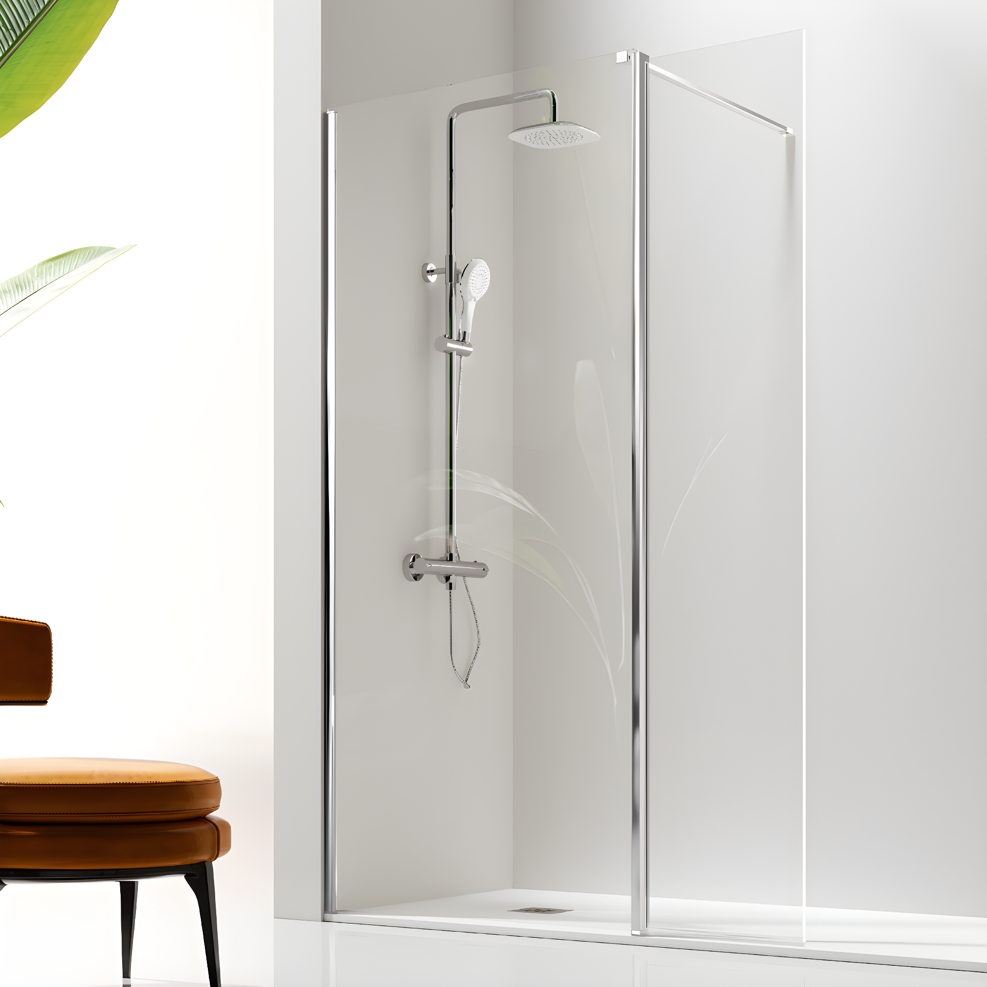 Paroi De Douche Fixe Porte Pivotante GIRO 105 Cm