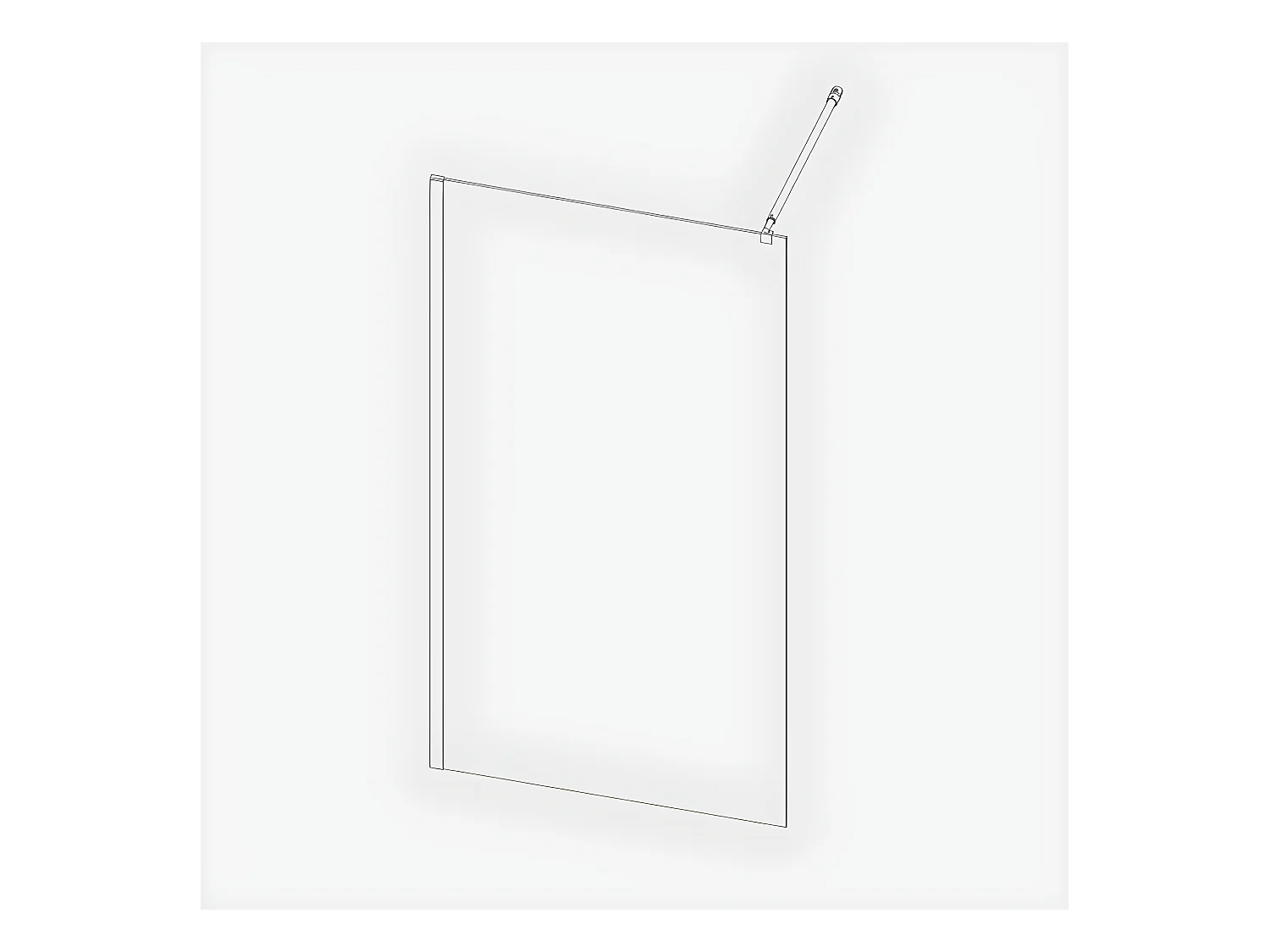 Panel fijo de ducha 90 cm FRESH Cristal transparente